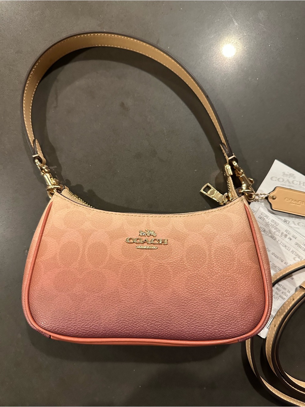 Coach Ombre Brown Teri Mini Crossbody Bag - Picture 8 of 12